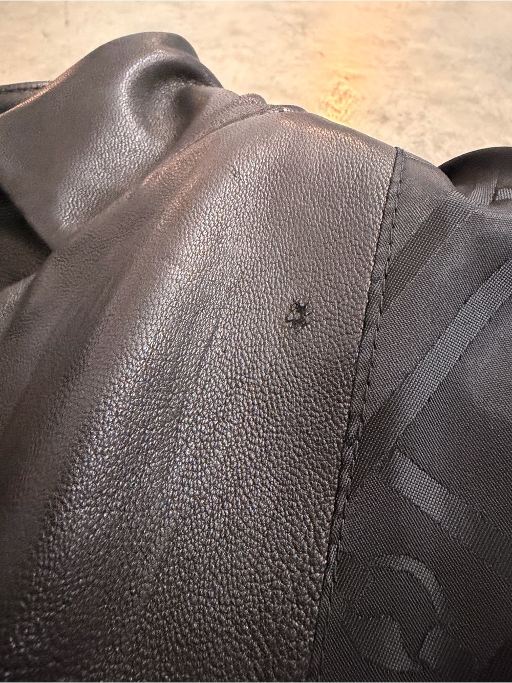 Jones New York Genuine Leather Blazer Jacket Black L Fall Winter Capsule Classic - Picture 13 of 13